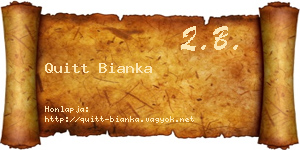 Quitt Bianka névjegykártya